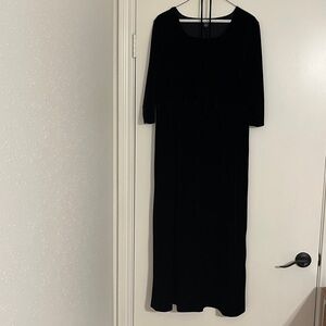 Lands' End Black Velvet Ladies Dress